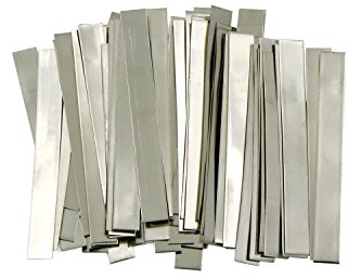 U.S. Solid - Lot de 50 Bandes Nickel Pur (99,6%) pour Soudure par Points et Batterie Haute capacité au Lithium, Li-Po, NiMH et NiCd (0,15 x 6 x 50 mm)