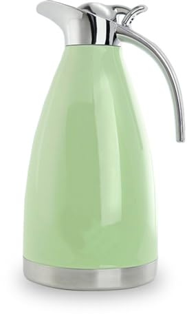 Sumerflos 68 Oz Stainless Steel Coffee Thermal Carafe/Double Walled Vacuum Thermos Insulated / 12 Hour Heat Retention / 2 Liters (Green)