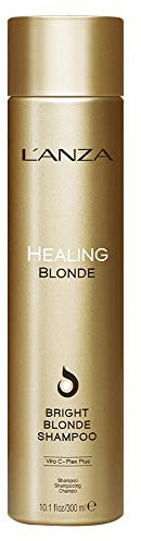 L'ANZA Heilende Blondine Hellblondes Shampoo (300 ml), Für Natürliches & Entfärbtes Blondes Haar - Verstärkt Glanz und Helligkeit, Sulfatfrei, Parabenfrei, Glutenfrei, Shampoo blondiertes Haar
