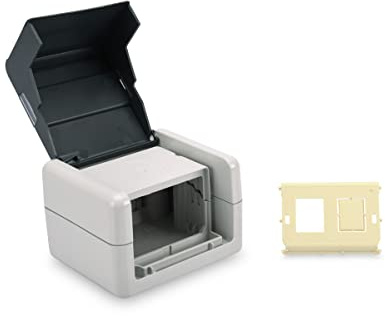 DIGITUS Daten-Anschlussdose - Outdoor Netzwerk-Dose - Für 2 Keystone-Module - Klapp-Deckel - IP44 - Aufputz
