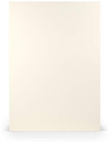 PAPERADO 50x Bastelkarton DIN A4 - Ivory gerippt Creme Gelb 220 g/m² Tonkarton - Dickes Bastelpapier in 29,7 x 21 cm Malen, Basteln perfekte Bastelpappe