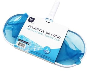 EDG BY AQUALUX INTERNATIONAL Epuisette De Fond pour Piscine - Cadre Aluminium avec Protection - Nettoyage Piscine Fond Et Surface - Gamme Traitement Et Accessoires Piscine EDG Access