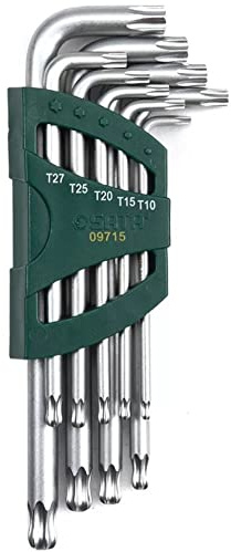 SATA ST09715 9 Piezas Juego de Llaves Torx a Prueba de Manipulaciones con Punta de Bola Larga