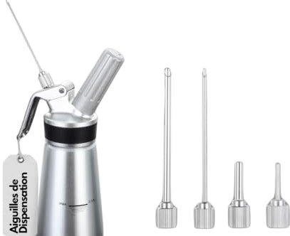 B-ARS Pack de Boquillas Dispensadoras de Nata-Boquillas Sifon Cocina Espumas-Agujas Dispensador Crema Batida-Bocas Sifon de Nata-Boquillas Dispensadoras Nata Batida.