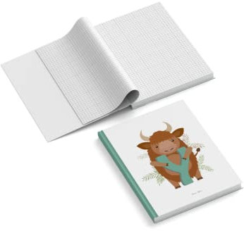 easyprint Notizbuch personalisiert mit Name | Buchstabe Monogramm Initiale Y | 201 x 297 mm | DIN A4 | Hardcover | 128-seitig | Papier 100 g/m² | kariert | Tagebuch | Notizblock | Reisetagebuch
