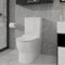 Robanmoa Modern Close Coupled Toilet Back to Wall Comfort Elongated Bathroom Toilets White Ceramic WC Pan Soft Close Seat & Dual Flush Cistern Oval Style Toilet WC