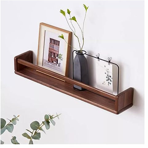 Schweberegal Schwimmende Regale aus Massivholz for die Wand, wandmontierte Lagerregale, Zeitungsständer, Bücherregale for Badezimmer, Schlafzimmer, Wohnzimmer, Küche, Büro Wandregal schwebend ( Color