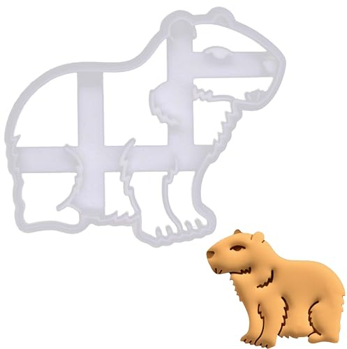 BAKERLOGY Capybara Cookie Cutter - Detailed Biscuit Cutter Design for Baking and Crafts, Ideal on Fondant, Dough, Clay