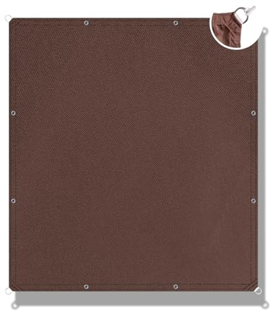 Tenda A Vela Ombreggiante 120x250cm Tenda A Vela Da Sole Impermeabile Protezione Solare Raggi UV Tenda Da Vela Parasole Con Ugelli Per Esterno Giardino Terrazza Balcone Gazebo －Marrone