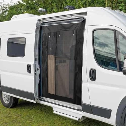 Ataoyus Mosquitera para Puerta Corredera, Mosquitera Magnética para Vehículo, Compatible con Diferentes Vehículos Grandes, 133 x 180 cm, Negro