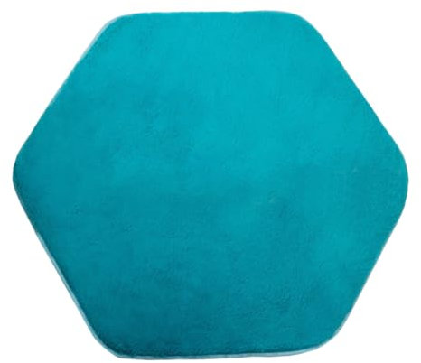 GARVALON Sechseckige Spielmatte Plüsch Teppich Spielteppich Für Kleinkinder Kinderzimmer Zeltmatte Bodenpad Blau