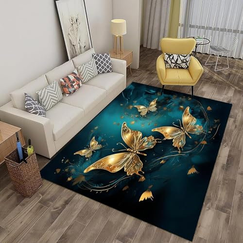 Tierischer Schmetterling Teppich Kinderteppich Wohnzimmerteppich Schlafzimmerteppich 3D-Gedruckter Superweicher Flanellteppich 80 X 120 Cm ， Weich ， Schmutzabweisend - Leicht Zu Reinig -69920314902241