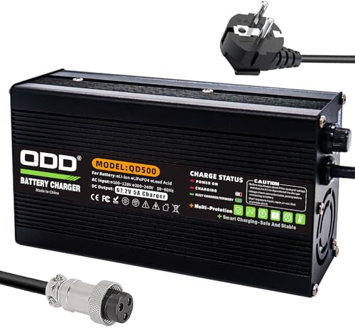QDD Cargador Inteligente de Batería Li-ION 67.2V 5A con Ventilador de Refrigeración Utilizado para Batería Li-ION 16S 60V 15Ah 20Ah 25Ah 30Ah 40Ah 50Ah 60Ah 60Ah