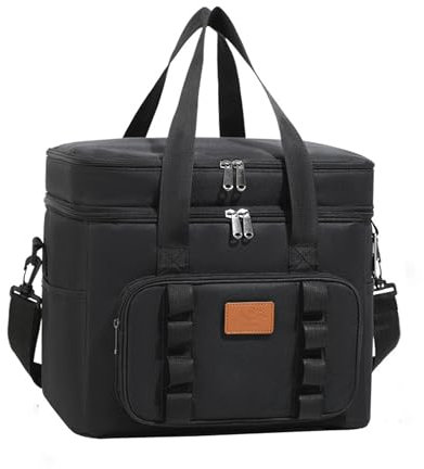 UUE Kühltasche, Kühltasche groß 23l +12h Kühlung, Tragbar Lunch Bag, Kühltasche Faltbar zum Einkaufen & Picknick – Ideale Einkaufstasche, Isoliertasche, Thermotasche, Picknicktasche, 33 x 25 x 29cm