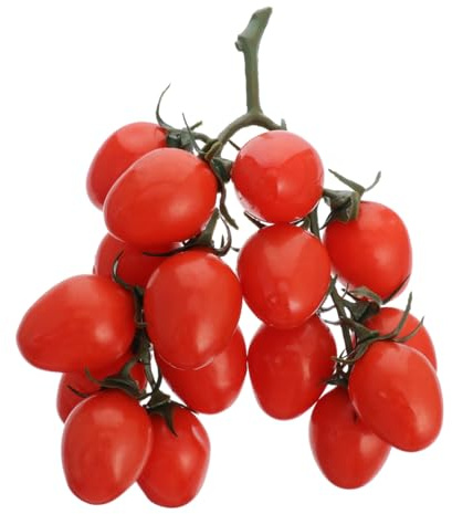 Amosfun Tomates Cherry Artificiales Rojo PláStico 17.50 X 12.00 X 5.00 Cm | DiseñO Realista, DecoracióN Y Fotografía, Uso En Hogar Y Tienda, Color Rojo