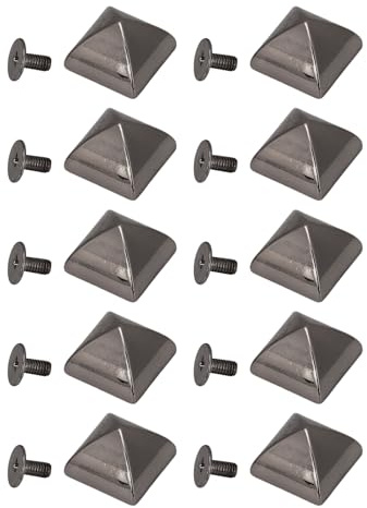 Rivets da 15 Mm a Vite in Lega di Zinco Piramide in Pelle Punk con Borchie a Punta di Rivetti Decorazioni per Borse Cinghie Borse da Scarpe Braccialetti da Abbigliamento da 20 Pezzi a Vite a Vite