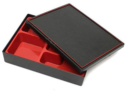 Lonchera Bento, contenedor de alimentos resistente a altas temperaturas con 5 compartimentos separables, ideal para restaurantes de sushi (color: negro)