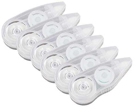 DOITOOL 6stücke Korrekturroller Transparent Tragbar Und Einfach Zu Benutzen Haftendes Korrekturband Für Schule Büro Und Zuhause Nachfüllbarer Dispenser Für Präzises Schreiben Umweltfreundl