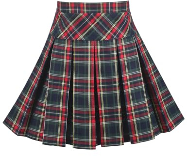 Sunny Fashion Robe Fille Col en v Plissé Ourlet Uniforme Scolaire 6-14 Ans