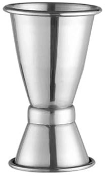 QuxetlRyz Jigger 2 Piezas de 4 Colores Taza medidora for cóctel, Bebida, Vino, coctelera, Acero Inoxidable, Plata, Negro, Oro Rosa, Doble Jigger, Accesorios de Barra(Small 30-15ml)