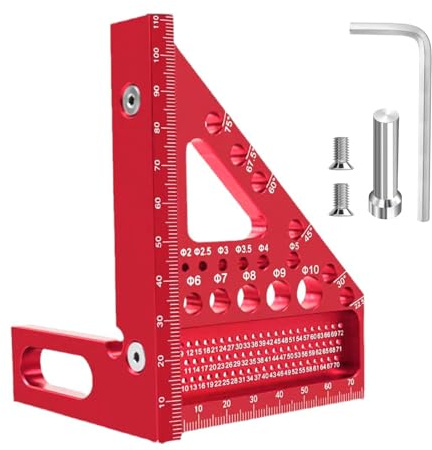 Flewdart Squadra 3d Falegname Metallo Professionale 22,5/30/45/60/67/75/90 Gradi Gradi Per Carpenteria E Ingegneri