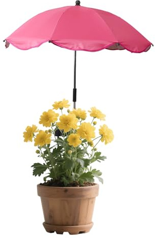 Lyreh Adjustable Plant Umbrellas, 25.6in Diameter Garden Sun Protection Plant Umbrella for Outdoor Potted Sun Shade for Botanic Potted and Flowerpot Provide Shade from Outdoor