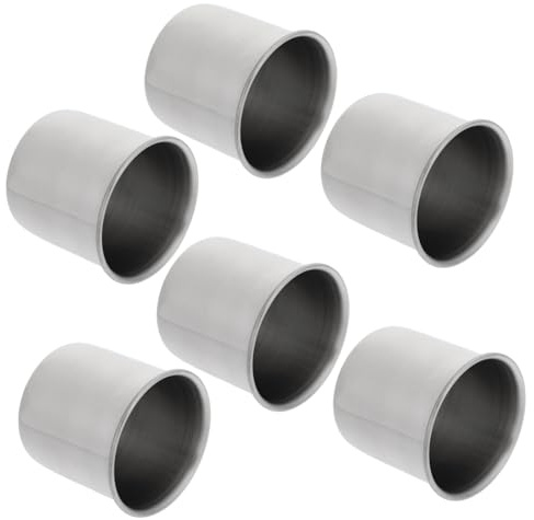 TOPPERFUN 6pcs Stainless Steel Medicine Cups Small Beakers Laboratory Measuring Cups Smooth Polished Surface Safe Reusable Without Scale