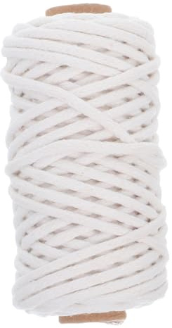 FONDOTIN Corda macramè Cotone Naturale Intrecciata per Decorazioni Fai da Te Appendini Piante Spago da Cucina e Imballaggio Multifunzionale