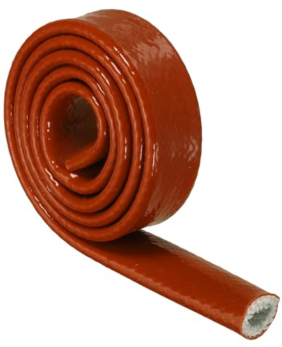 QUARKZMAN Fascia Termica In fibre Di Vetro, 15mm x 1m Guaina Termica Rivestita In Silicone Protezione Termica Per Tubi Automobilistici Cablaggi Elettrici | Per Tubi Automobilistici Cablaggi Elettrici, Guaina Termica Rivestita In Silicone