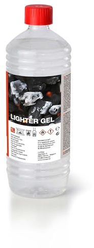 Barbecook Gel allume-feu 1 L, écologique et puissant | Transparent • 3x3x25cm