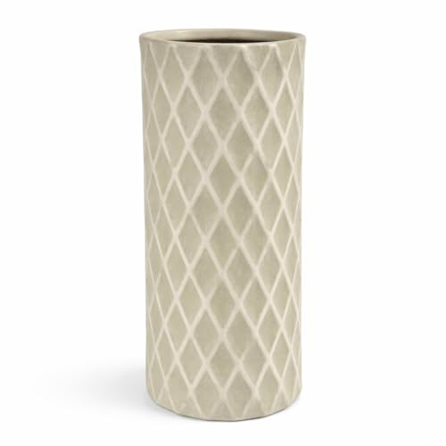 PORTAOMBRELLI CERAMICA LAVORATO PANNA 23X51 CM ACCESSORI ARREDO CASA INGRESSO