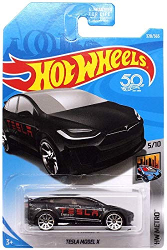 Hot Wheels Tesla Model X schwarz Version - Spiel und Sammelfahrzeug im Maßstab 1 : 64