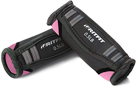 RitFit Soft Hand Weights Set - 0.5/0.75/1/1.5/2 LBS (1 Pair) Walking Dumbbell for Women & Men with Reflective Straps - Jogging, Running, Physical Therapy, Aerobics - Pink Orange Blue Grey Black