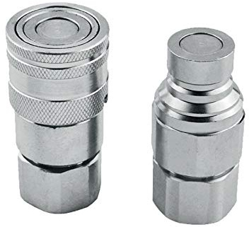 Acoplamientos hidráulicos de liberación rápida de cara plana BSP conector de acoplamiento de liberación rápida (G3/4 rosca macho + rosca hembra)