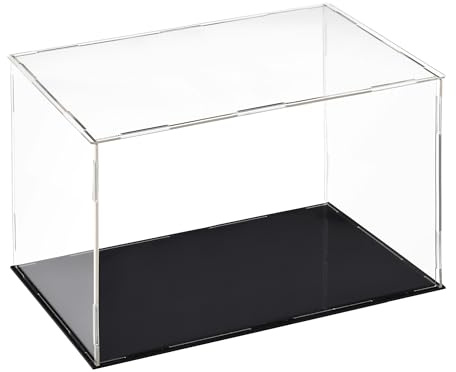 sourcing map Acryl Klar Vitrine Box Staubdichter Schutz 30x15x20cm | Würfel Sammlerstück Ausstellungsbox