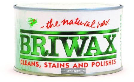 Briwax Original Silver Grey 400g - Multi-Shade Wood Wax Polish | Ideal for Furniture Restoration & DIY Wood Projects