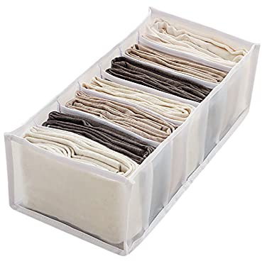 Wzxhew Caja de almacenamiento de malla con compartimento de almacenamiento para ropa, cajón, bolsa de pantalones, organizador de edredón (B, talla única)