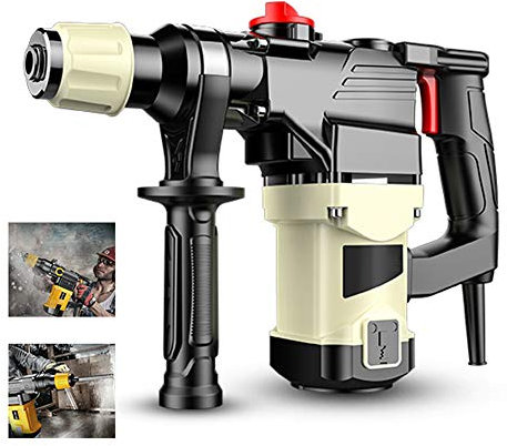 Samnuerly Taladro percutor, Taladro de Impacto Taladro eléctrico Manual de 220 V, con Mango Giratorio de 360 °, Dos Modos de Martillo y Taladro se Combinan en uno