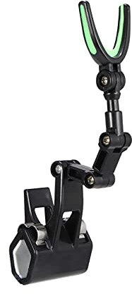 Angelrutenhalter Einstellbare Angelpolstange Halter Stab Restboot 360 Grad Rotierende Fischhalterung Support Zubehör Outdoor Fish Accessoire Rutenhalter(Black Long)