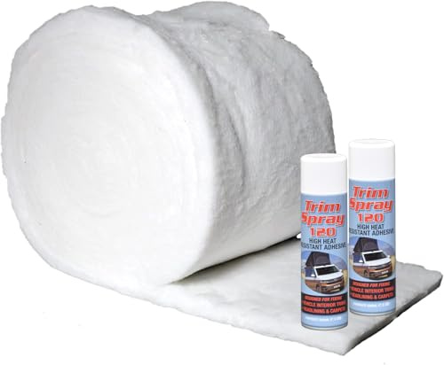 Thermo Fleece Camper Van Insulation 10m Roll & Spray Glue Recycled Plastic Bottle PET (3.9sq.m)