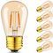 Hcnew Bombilla E27 LED Blanco Cálido 2200K ST45 S14 1W repuesto para bombilla incandescente de 100W Retro Edison Bombillas Amber Glass 220V-240V No Regulable,Paquete de 6