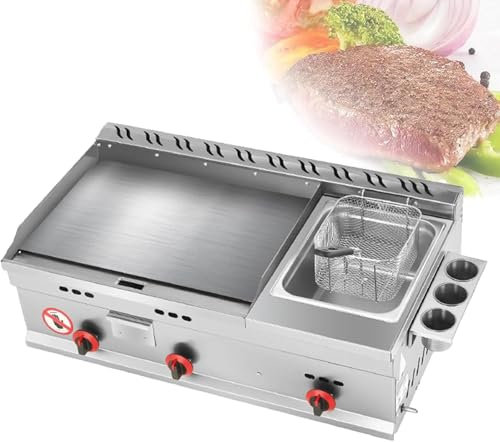 Planchas Eléctricas, Plancha De Gas Comercial, Plancha De Encimera Plana De Acero Inoxidable, Sartén Teppanyaki Con Temperatura Ajustable, Parrilla De Gas Lpg De Cocina Para Catering Al Aire Libre