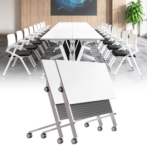 Baodiale Büro-Konferenztisch-Set, klappbare Besprechungstische mit leisen Rädern, langlebiges und leichtes Design für Schulungsräume, Seminare und Klassenzimmer