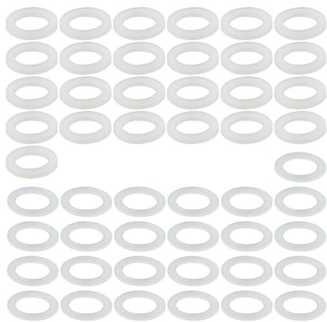 50 Pcs Rondelles Pour Gonds de Porte Cache Paumelles Entretoise Plastique 10,2 mm X 15 mm, Bagues Paumelles Entretoises en Nylon Blanc, Rondelles Plastiques Plates pour Porte Intérieure, Gond, Charniè