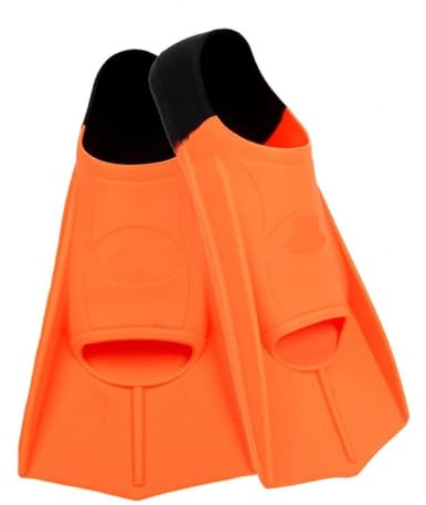 Trainingsflossen 1 Paar perforierte Schwimmflossen, schwimmende Schwimmtrainingsflossen, weich, flexibel, Bequeme Passform, for Erwachsene, Trainingshilfe Zum Schwimmen oder Schnorcheln(Orange,L)