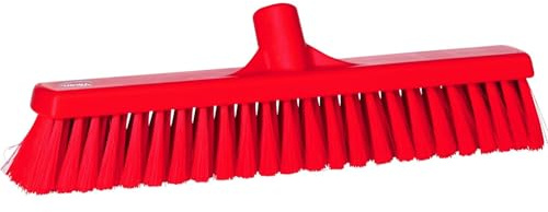 Vikan 31794 Fine Sweep Floor Broom Head, Polypropylene Block, 16-1/2 Polyester Bristle, Red