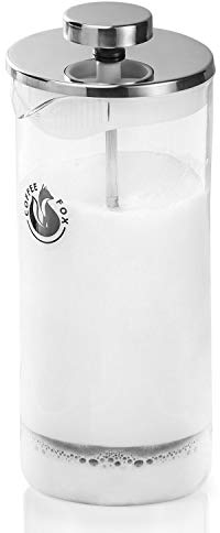 Coffee Fox Emulsionneur à lait en verre - Mousseur à lait manuel & French Press 450 ml