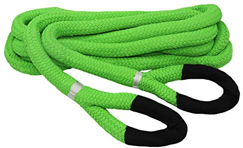 Grip 20 ft x 1/2 in Kinetic Energy Recovery Rope - Heavy Duty Double Braided Rope - Mesh Storage Bag - Breaking Capacity: 6800 lbs - Truck, ATV, Jeep, UTV, Snowmobile - Emergency, Towing