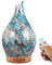Porseme Difusor de Aroma de Cristal de 280ml con Mando a Distancia,difusor de Cristal soplado a Mano para aceites Esenciales,silencioso,luz LED de 7 Colores,sin Agua,humidificador para el hogar(Azul)