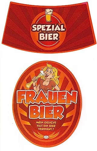 Bier-Etikett Frauen-Bier 2-tlg.